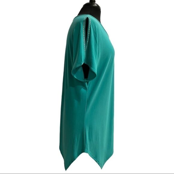 𝅺blossom By P Embellished Cold Shoulder Tunic Sz L - Picture 5 of 11